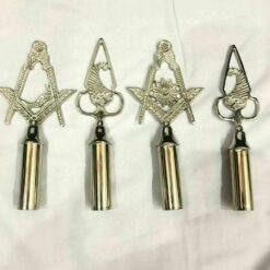 MASONIC BLUE LODGE RODS & Tops, MM , SILVER COLOR FREEMASON POLE TOPPER - SILVER